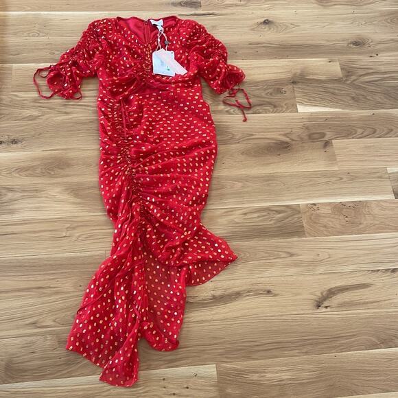 Alice McCall Red Silk “I feel it coming” Dress - Picture 5 of 16